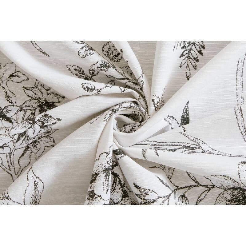 Laura Ashley Branch Toile Shower Curtain - Slub 160gsm