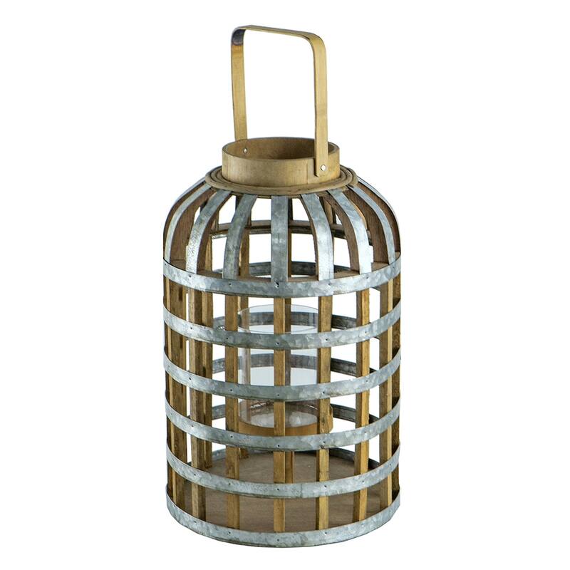 Decorative Lantern with Handle, Wooden Lantern for Indoor Outdoor, Home Garden Wedding
