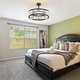 preview thumbnail 29 of 79, 20"/28" Modern 3/5/7-Blade Caged Crystal Ceiling Fan with Light Kit and Remote