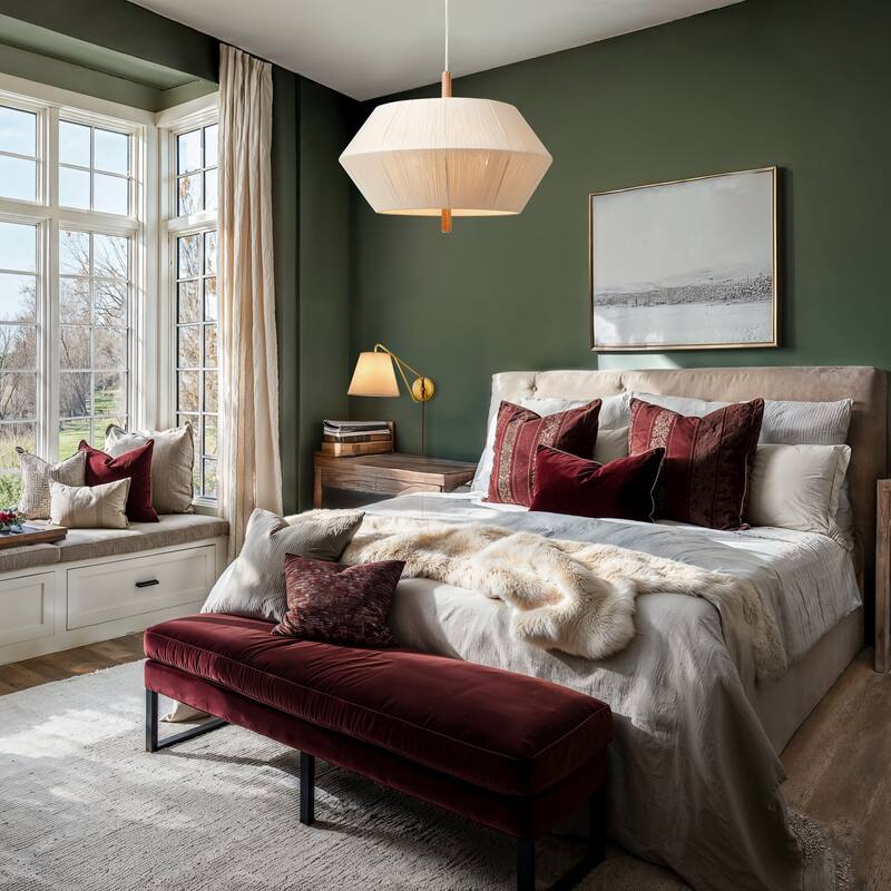 Nimbus Modern Pendant Light - Metal, Wood & Gold, Beige Geometric Light Fixture For Modern, Scandinavian, Minimalist Room Decor