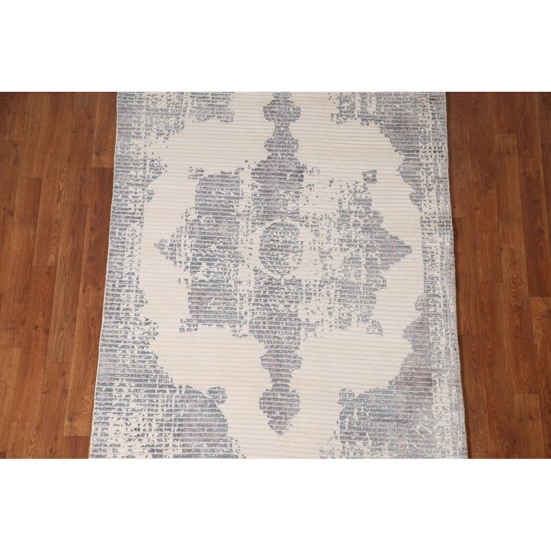 Contemporary / Abstract Accent Rug Handmade Wool Carpet - 3'11"x 5'8"
