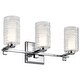 preview thumbnail 1 of 7, Kichler 55097 Giarosa 3 Light 22" Wide Bathroom Vanity Light Chrome