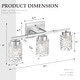 preview thumbnail 6 of 15, 3-Light Vanity Light with Clear Geometric Glass