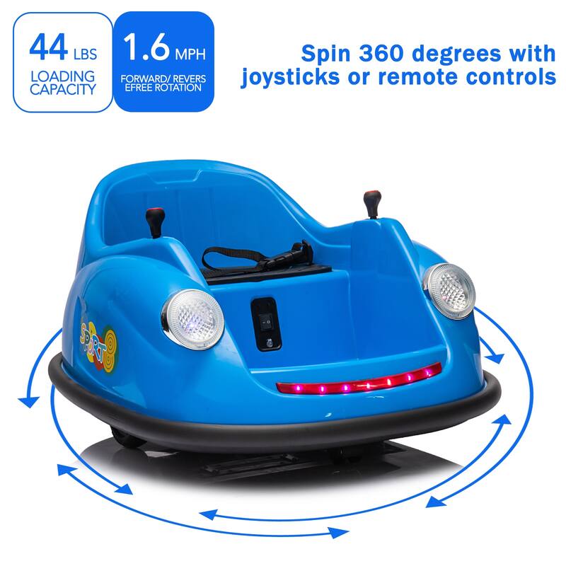 12V Kids Ride On Bumpin Bumper Car 360 Degree Spin