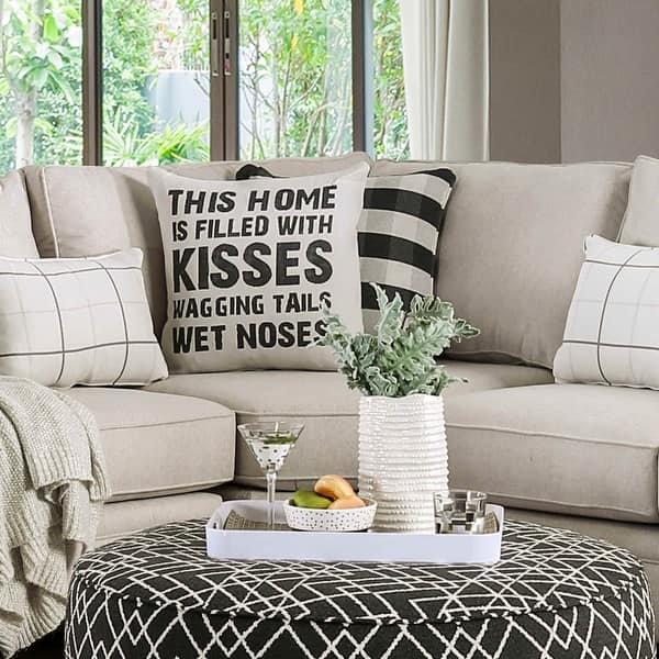 Furniture Of America Hem Contemporary Ivory Chenille Sectional Sofa On Sale Overstock Furniture Of America Hem Contemporary Ivory Chenille Sectional Sofa On Sale Overstock