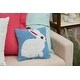 preview thumbnail 4 of 2, 12" x 12" Easter Bunny Hooked Pillow