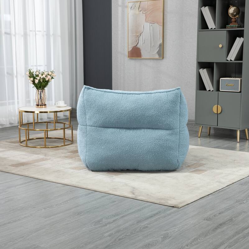 GDFStudio - COOLMORE Boucle Bean Bag Chair with Memory Foam Filling for Ultimate Comfort