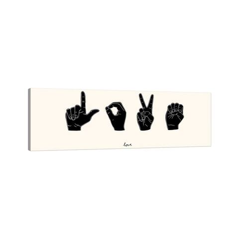 iCanvas "Sign Language IV" by Emma Scarvey Canvas Print