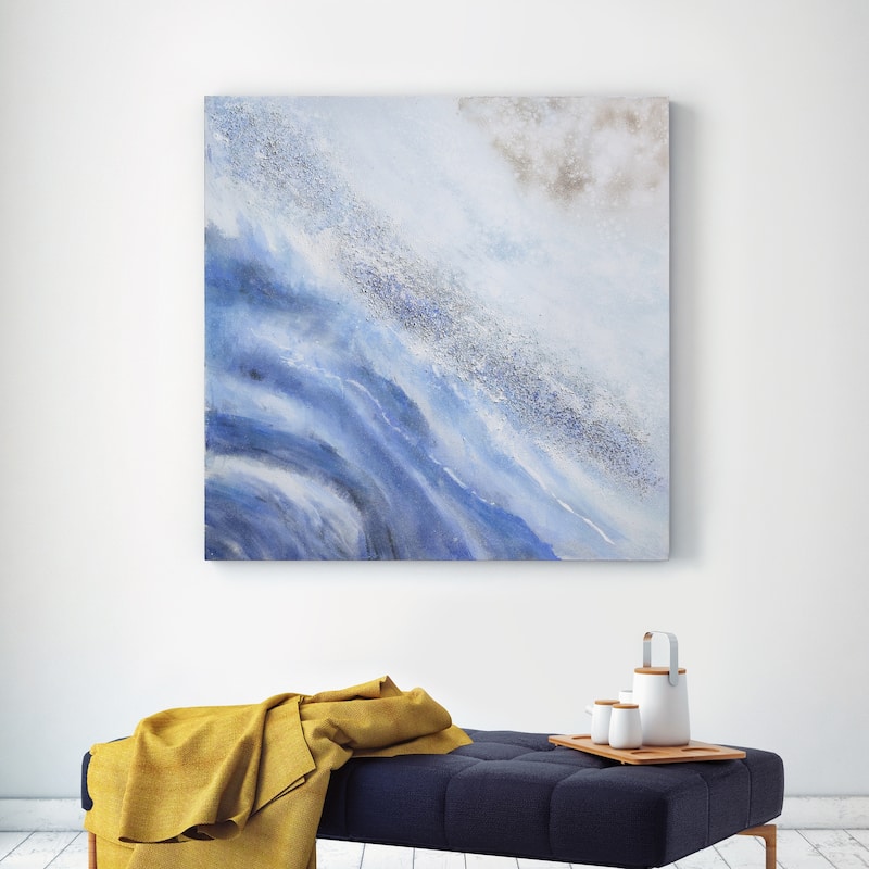 Ocean Elixer Textured Metallic Hand Painted Wall Art by Martin Edwards
