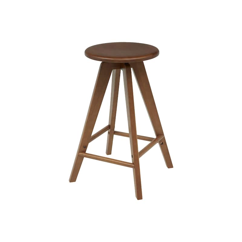 Ceren Round Solid Wood Backless Stool, By JONATHAN Y