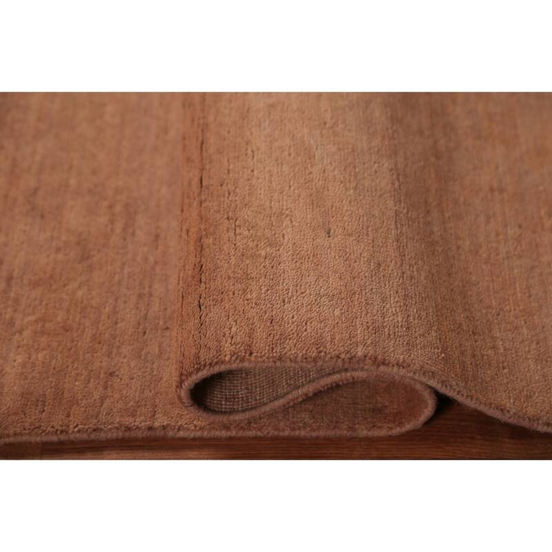 Gabbeh Modern Rug Handmade Brown Tribal Wool Carpet - 3'1" x 4'10"