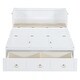 preview thumbnail 2 of 18, Full Size Murphy Bed w/ USB Port & a Large Drawer, Folding Bed, White