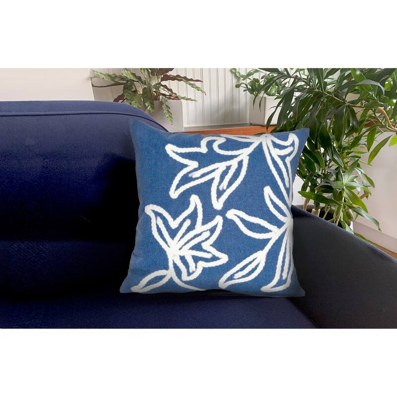 Liora Manne Visions I Windsor Indoor/Outdoor Pillow Blue 20" Square
