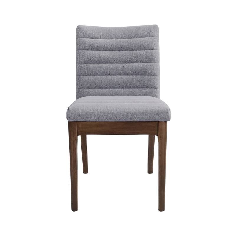 Modern 2 Piece Square Solid Wood Upholstered Dining Chair with Cushions Backrest for Dining Room Kitchen Bedroom Living Room