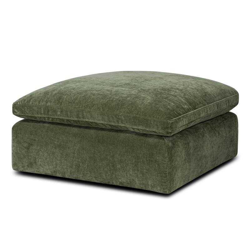 Poly and Bark Aspen Ottoman