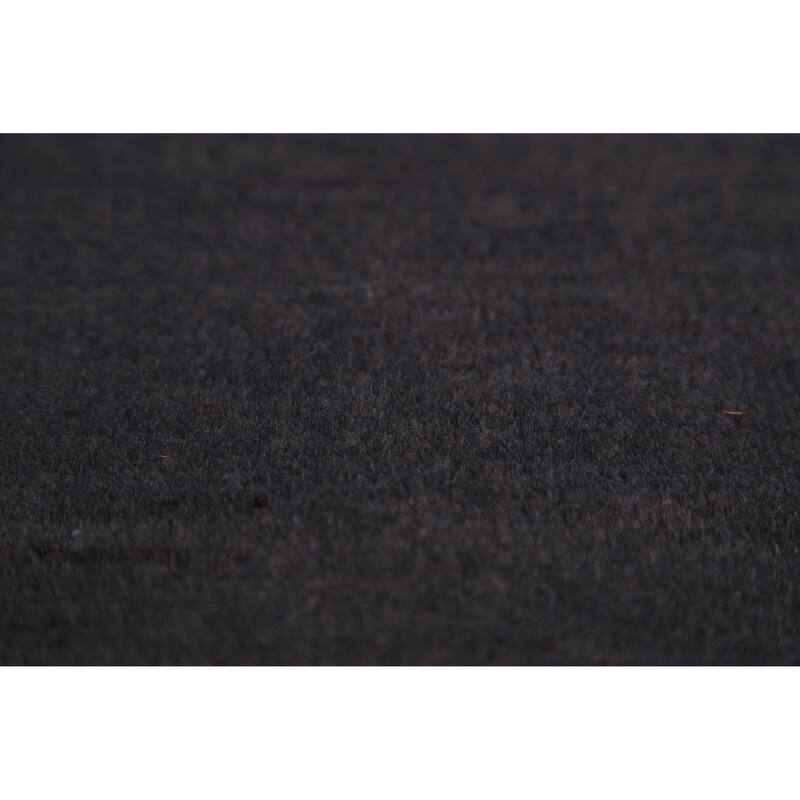 Gray Blue Gabbeh Modern Rug Handmade Wool Carpet - 3'5" x 4'10"