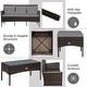 preview thumbnail 13 of 33, Costway 3PCS Patio Rattan Furniture Set 3-Seat Sofa Cushioned Table - See details