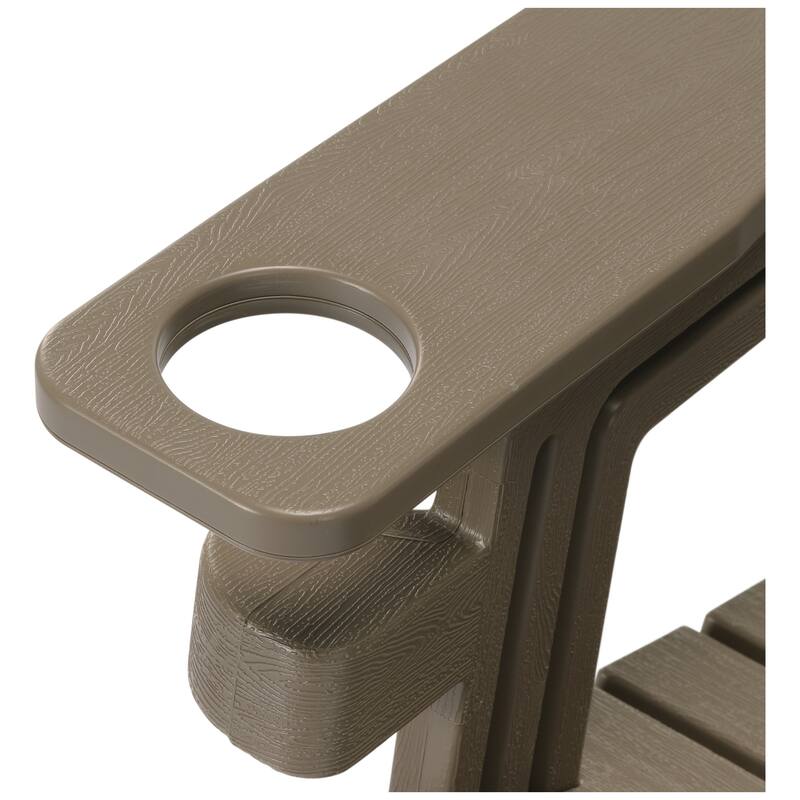 Polytrends Coastline Outdoor Poly Adirondack Chair with Side Table