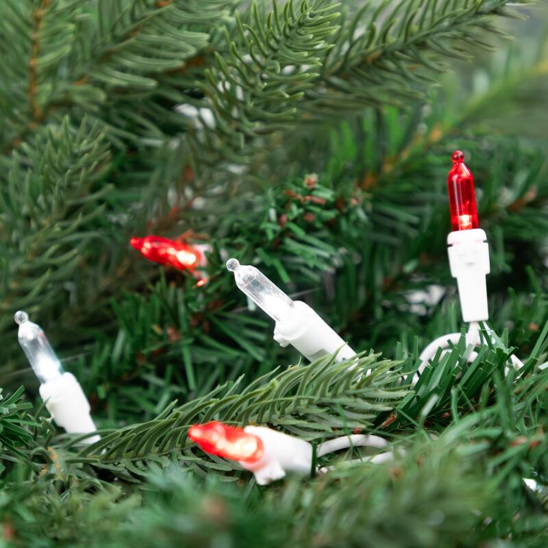 100-Count LED Mini Christmas Lights 33ft White Wire - 33'
