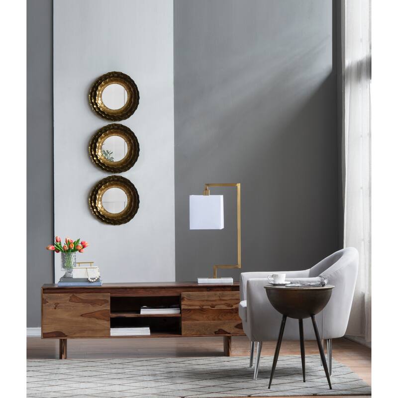 9x14.3x25.2" Metal Table Lamp With unique dual-bend arm design