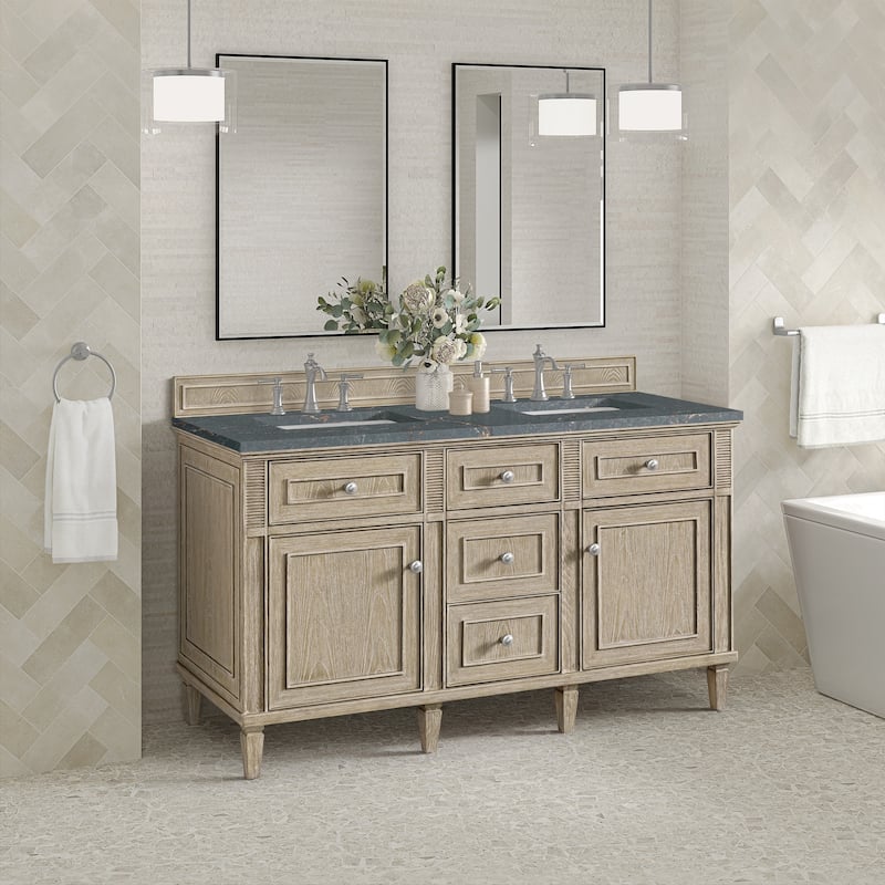 James Martin Vanities 424-V60D-3PBL Lorelai 60" Double Basin Wood