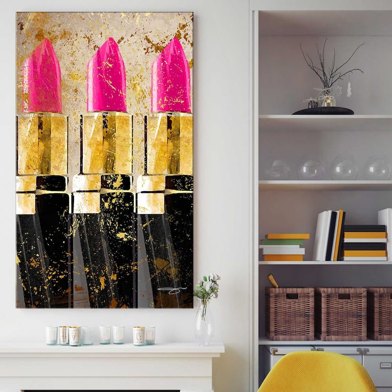 "Pink Lips" by Jodi Print on Canvas