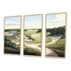 preview thumbnail 17 of 18, Designart "Golf Course In The Summer" Landscape Golf Course Framed Canvas Art Print - 3 Panels