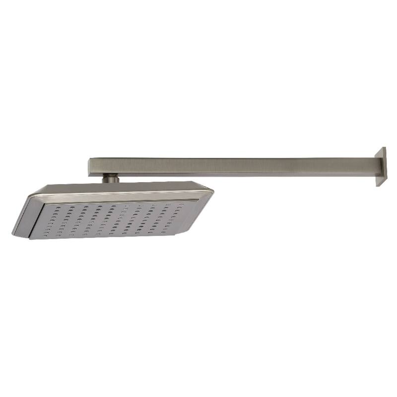 Kingston Brass Claremont 9-5/8 Inch Square Shower Head with Shower Arm - Brushed Nickel
