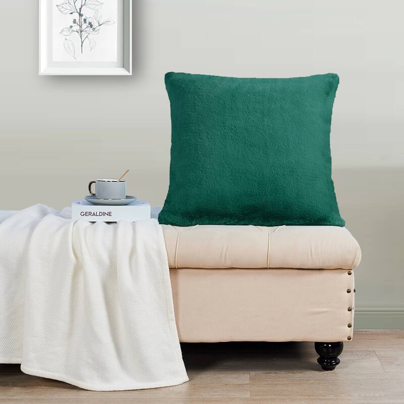 Home Soft Things FoxFauxFur Pillow Shell Set 2pcs 20"X20"