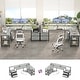 preview thumbnail 41 of 65, Reversible L Shaped Computer Desk with File Drawer & Monitor Stand & Power Outlet & LED Strip, Home Office Desk Corner Desk