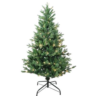 Kurt Adler 4.5-Foot Warm White LED Jackson Pine Tree - 4.5'