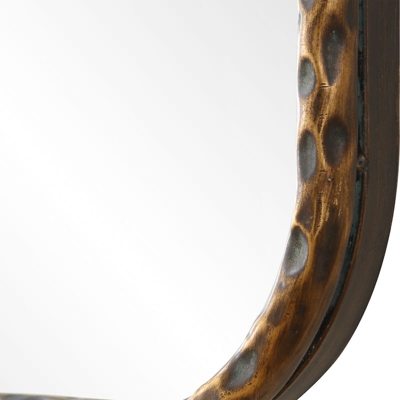 Hammered Frame Vanity Wall Mirror - 30" - Bronze Finish
