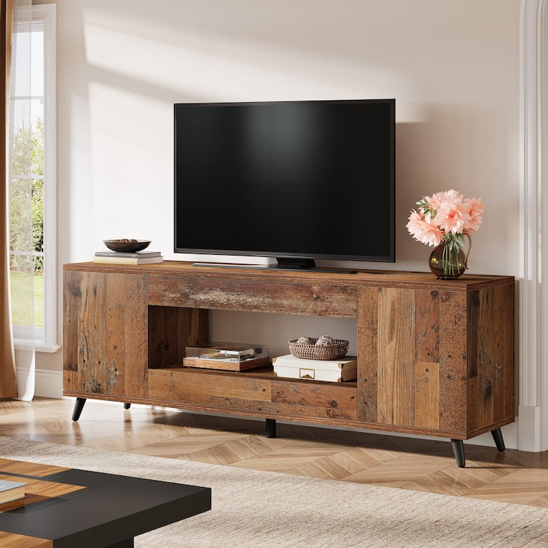 63" TV Stand for TV Up To 75'', Entertainment Center Media TV Console Cabinet