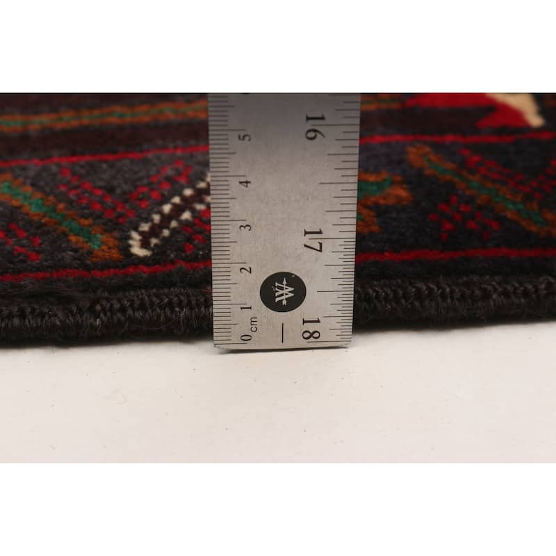 Teimani Red Rug 3'7" x 6'9" - 3'7 x 6'9