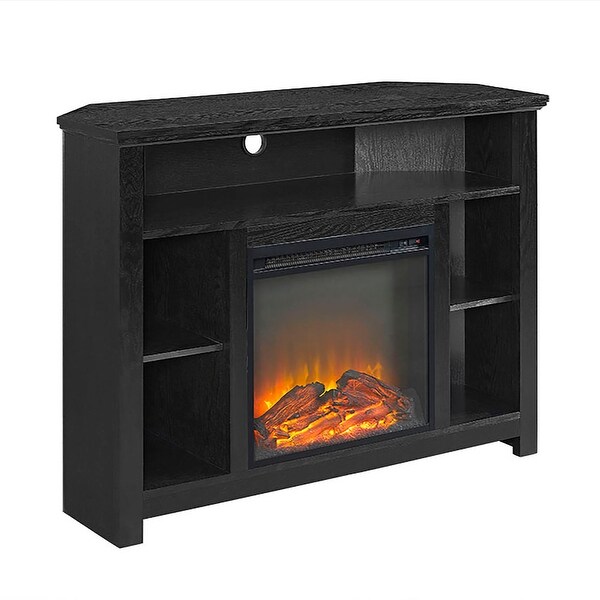 Shop Offex 44" Wood Corner Highboy Fireplace TV Stand ...