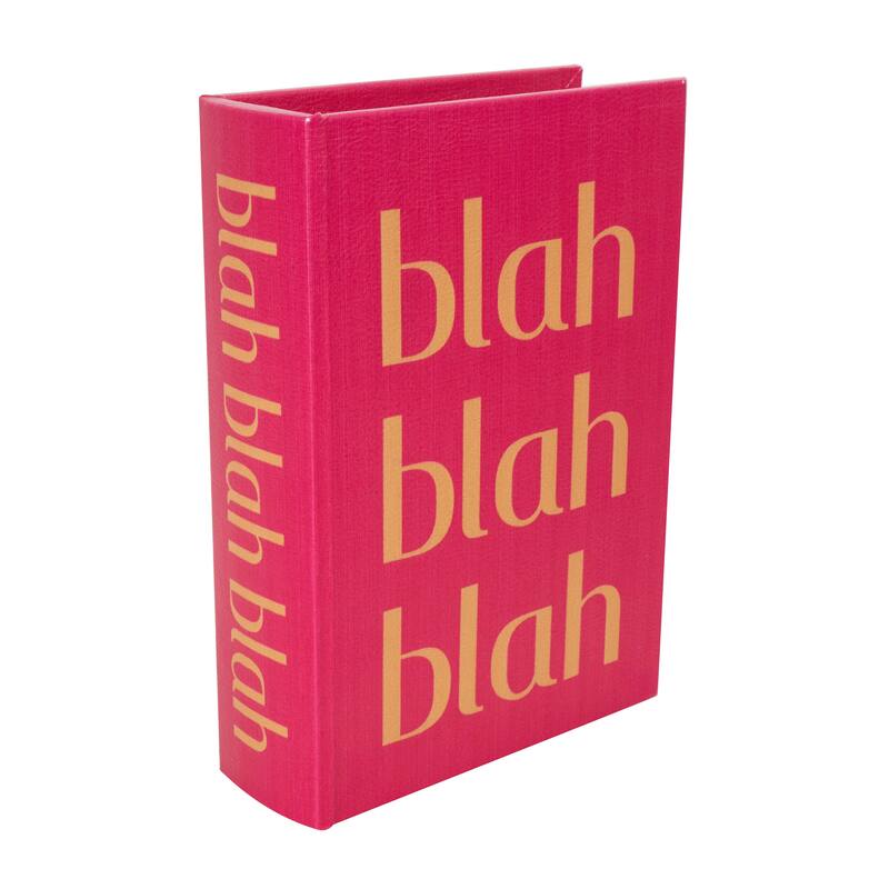 Red Wooden "Ooh La La" Faux Storage Book Decorative Box with Gold Lettering (Set of 3)