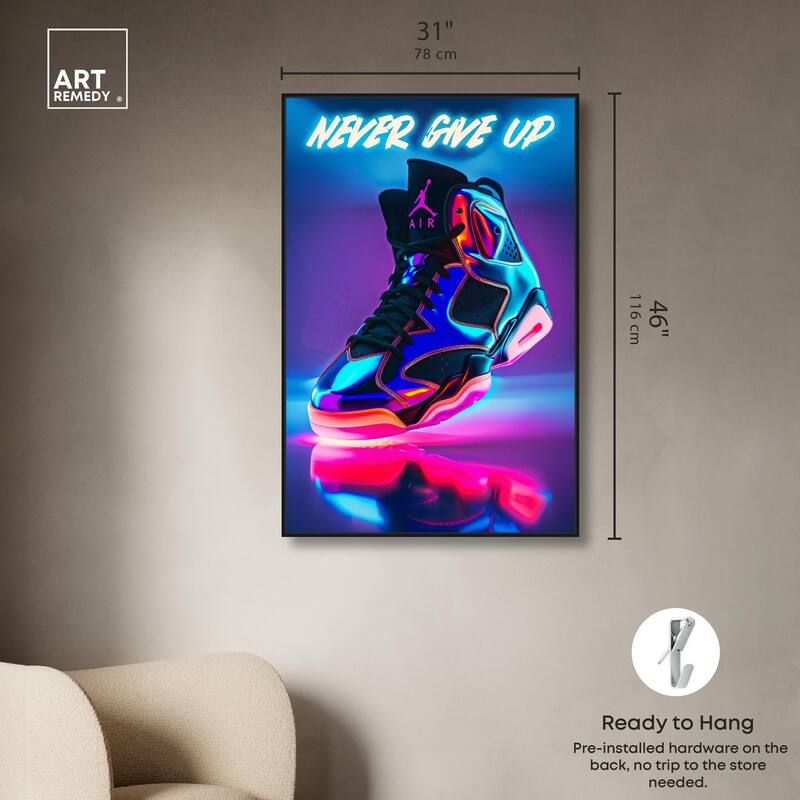 Cool Glow Sneaker Hype Canvas by Art Remedy