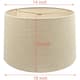 Mestar Hardback Drum Lampshade (Spider) - 14x16x10 - Oatmeal