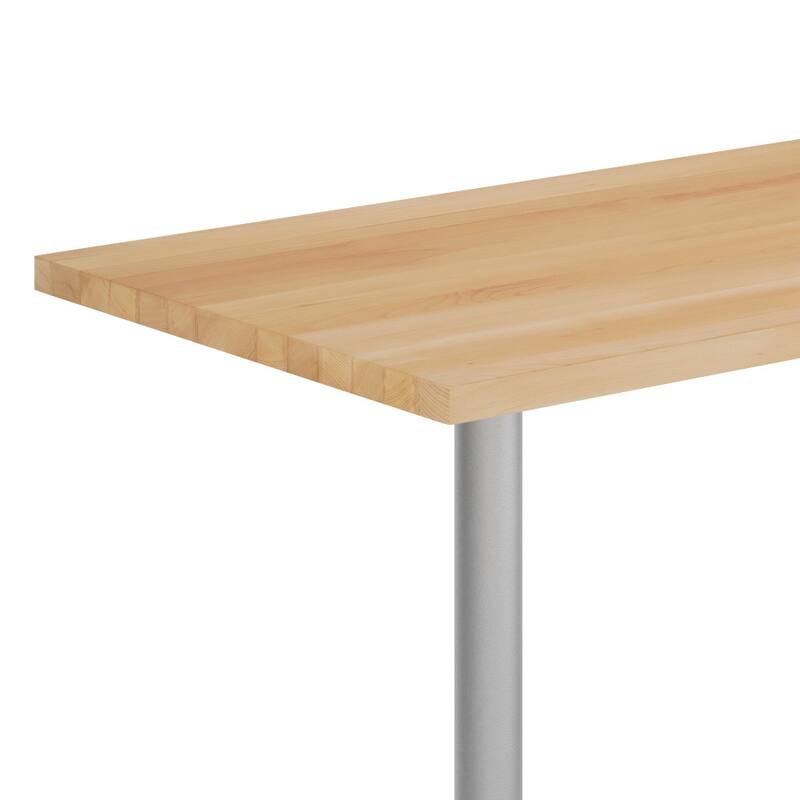Rectangular Solid Wood Commercial Tabletop with 22" x 22" Dining Height X-Base