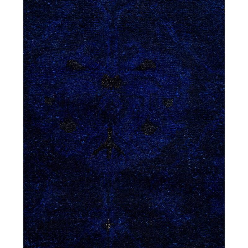 Overdyed One-of-a-Kind Hand-Knotted Area Rug - Purple - 3' 0" x 17' 5"