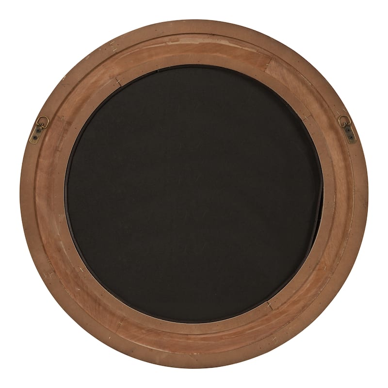 Kate and Laurel Maddigan Wood Framed Wall Mirror - 28" Diameter