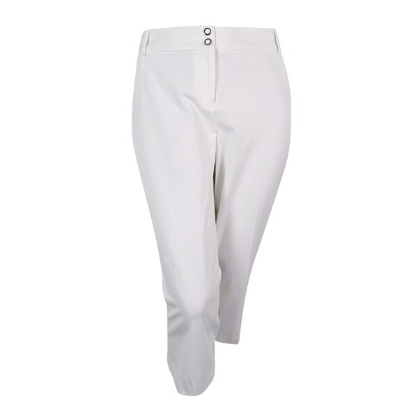 white capri pants plus size