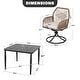 preview thumbnail 47 of 71, Nuu Garden Rattan Metal Patio Dining Set with Umbrella Hole, Zippered Cushions