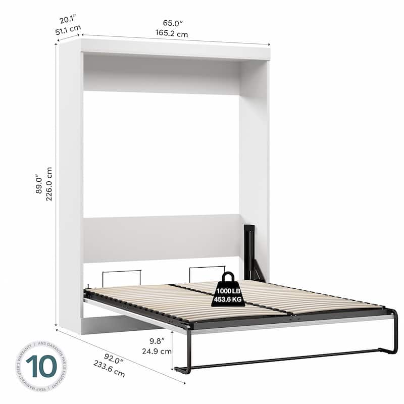 Edge 65W Queen Murphy Bed, Space-Saving Wall Bed by Bestar