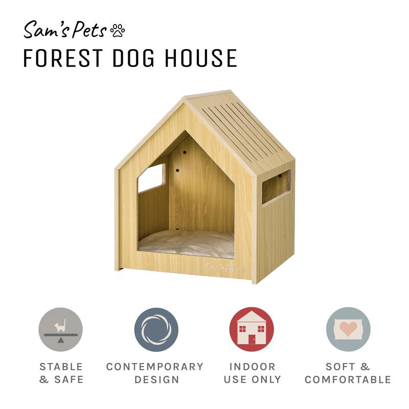 Forest 23'' Dog House In Natural Oak - 23