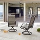 preview thumbnail 18 of 21, PATIO FESTIVAL Outdoor Swivel Metal Dining Chair (2-Pack) Grey.