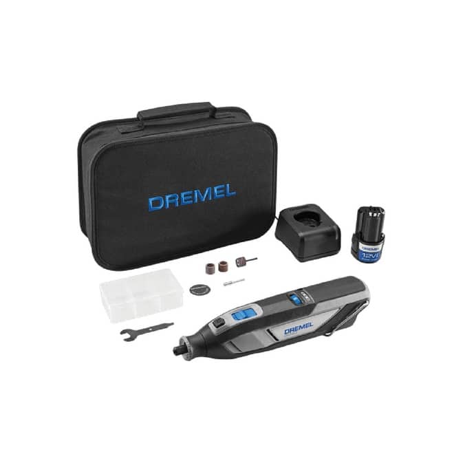 Dremel 8240 12V Cordless Rotary Tool Kit - Manufacturer Refurbished - Grey/Black