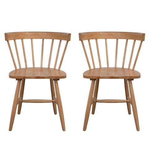 Rubberwood Dining Chair with Slatted Back