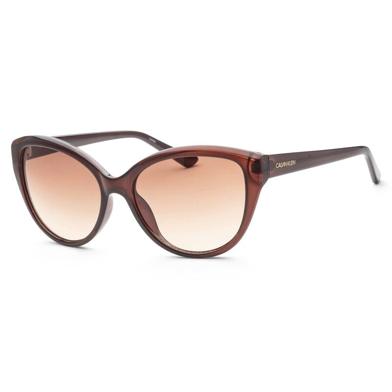 Calvin Klein Women's Fashion CK19536S-210 55mm Crystal Brown Sunglasses