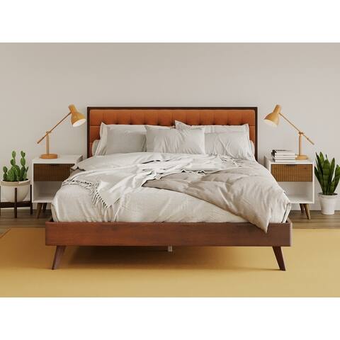 Hughes Mid-century Modern Wood Platform Bed